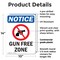 Signmission Gun Free Zone OSHA Notice Sign, Plastic, 10in W x 14in L, 2PK OS-2PACK-NS-P-1014-V-13178 - alternate 5